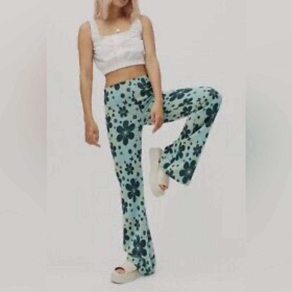 Urban Outfitters Bryn Flower Power Flared Pants